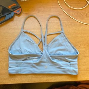 Blue lululemon sports bra